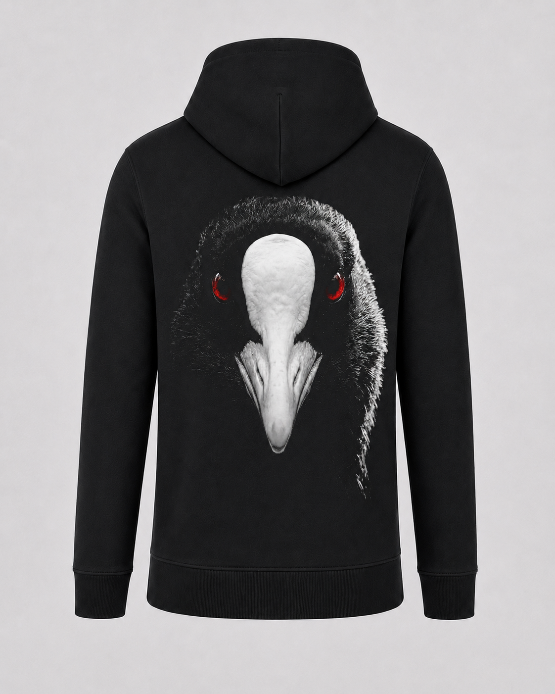 carpstylez Blackwater Coot Hoodie – Backprint, schwarzer Karpfen-Hoodie