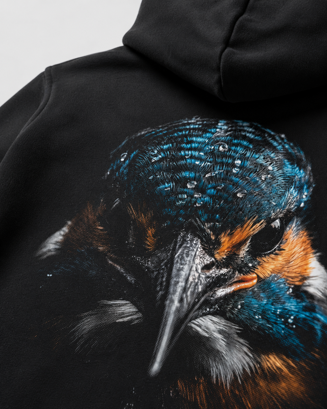 carpstylez BLACKWATER KINGFISHER Hoodie – Detail, Karpfen-Streetwear