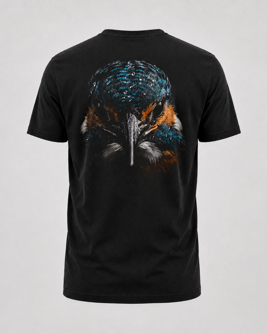 carpstylez Blackwater Kingfisher Shirt – Backprint, schwarzes Karpfen-Streetwear Shirt