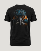 carpstylez Blackwater Kingfisher Shirt – Backprint, schwarzes Karpfen-Streetwear Shirt #farbe_black