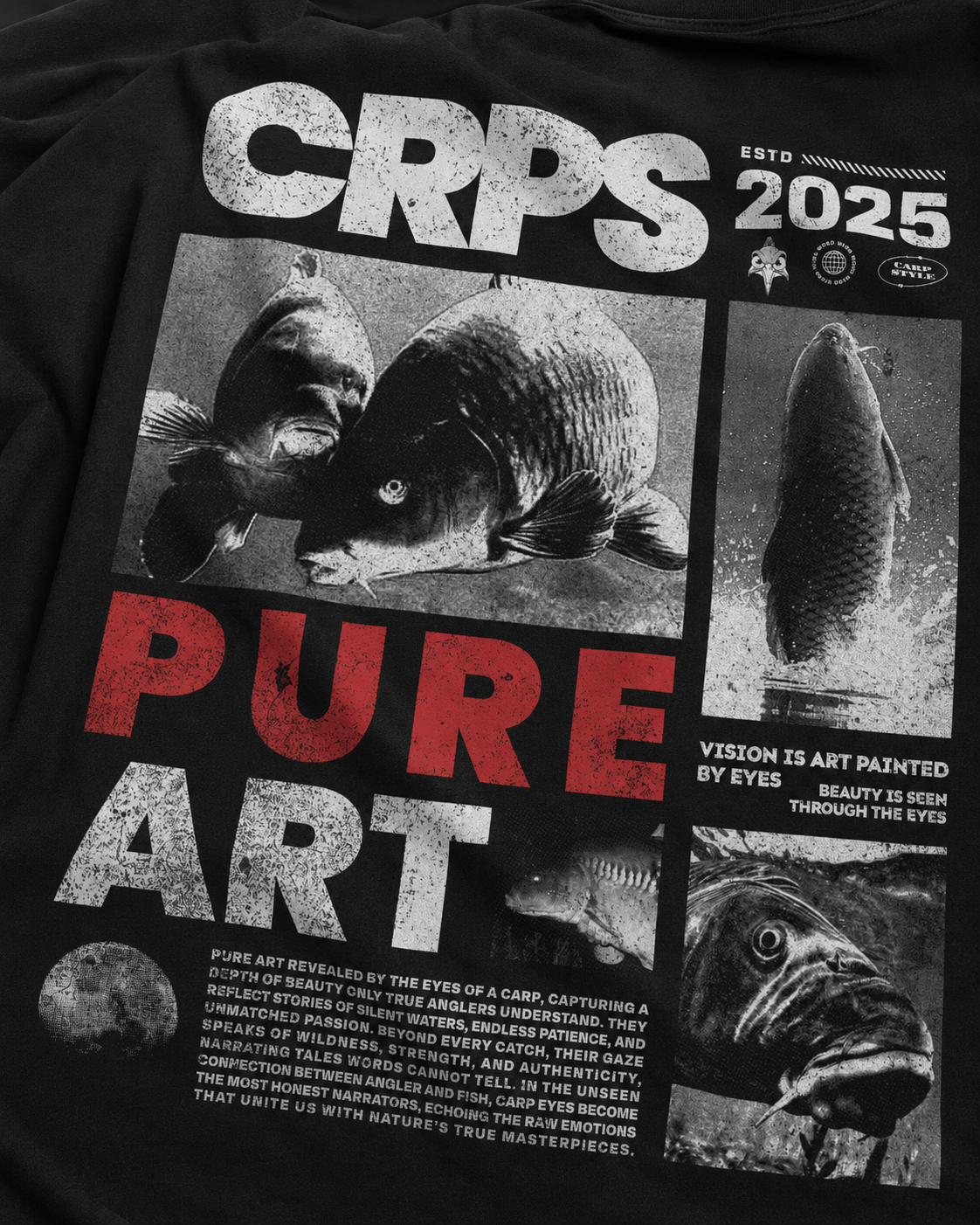 carpstylez CRPS PURE ART Shirt – Detail, Karpfen-Streetwear