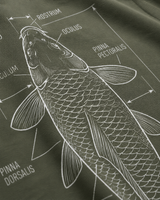 carpstylez Cyprinus Carpio Shirt – Backprint Ansicht #farbe_organic khaki