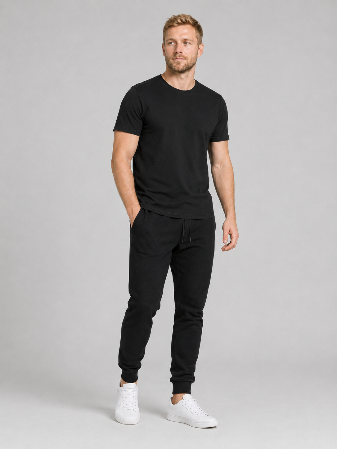 carpstylez FLUO ORANGE POP-UP Club Shirt schwarz – getragen, Ganzkörper Vorderseite