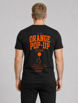 carpstylez FLUO ORANGE POP-UP Club Shirt schwarz – Rückenprint getragen