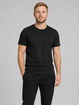 carpstylez FLUO ORANGE POP-UP Club Shirt schwarz – Vorderansicht getragen