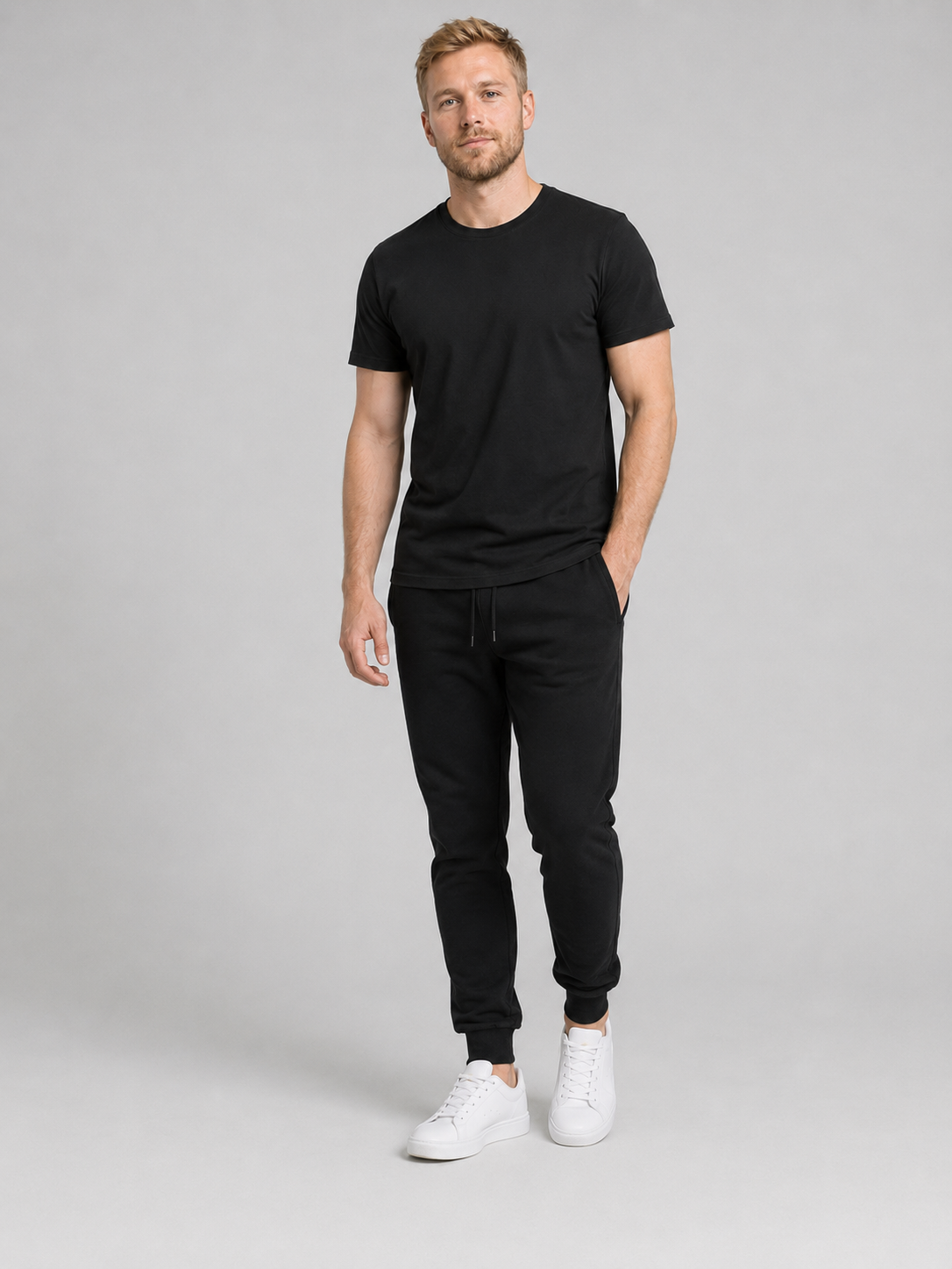 carpstylez FLUO PINK POP-UP Club Shirt schwarz – getragen, Ganzkörper Vorderseite