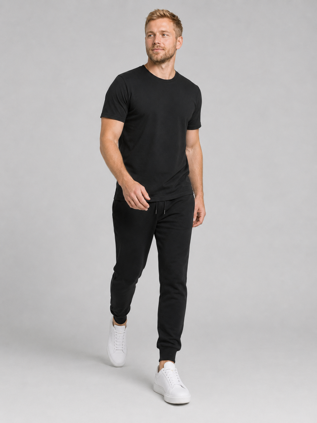 carpstylez FLUO WHITE POP-UP Club Shirt schwarz – getragen, Ganzkörper Vorderseite