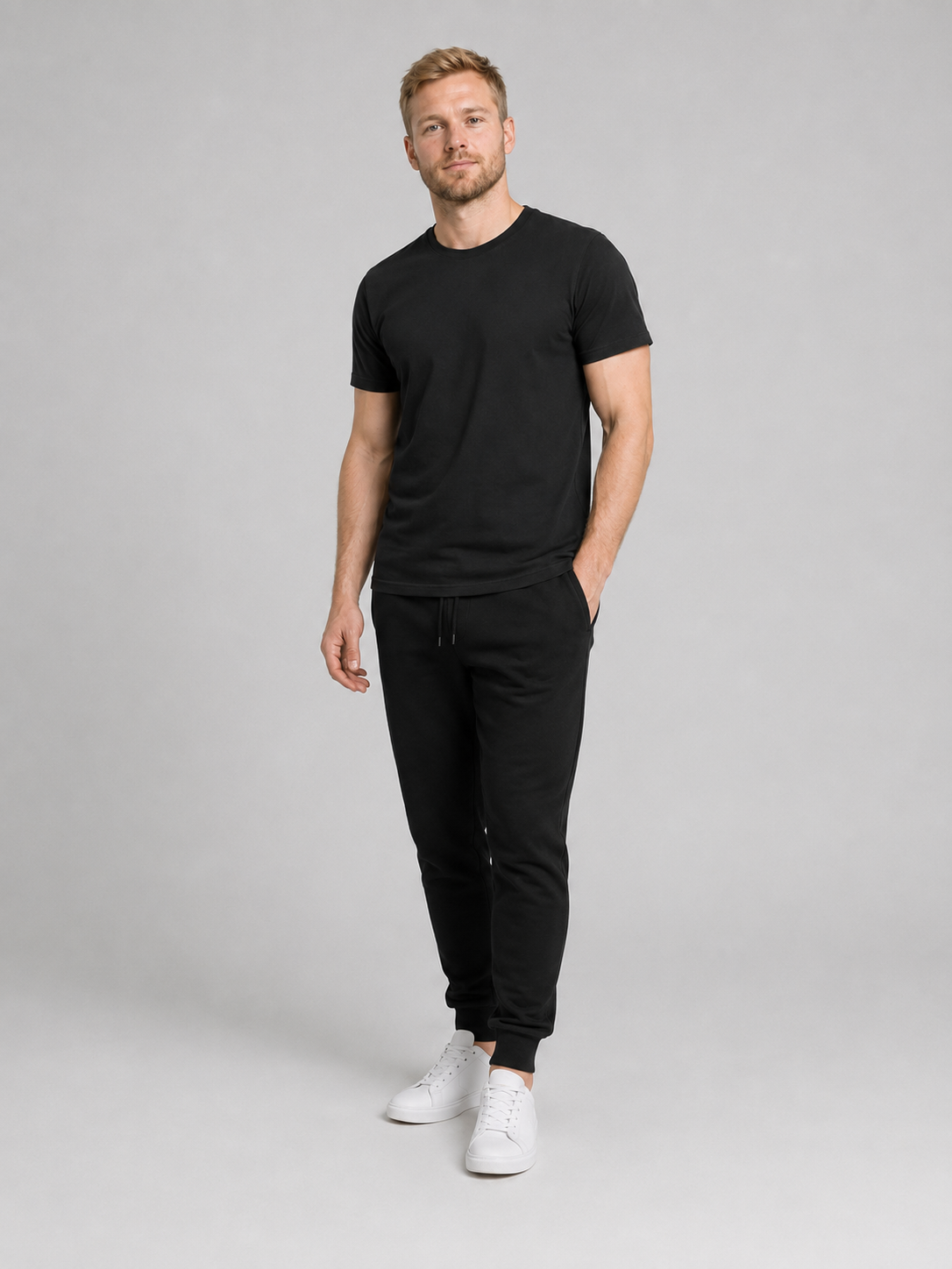 carpstylez FLUO YELLOW POP-UP Club Shirt schwarz – getragen, Ganzkörper Vorderseite