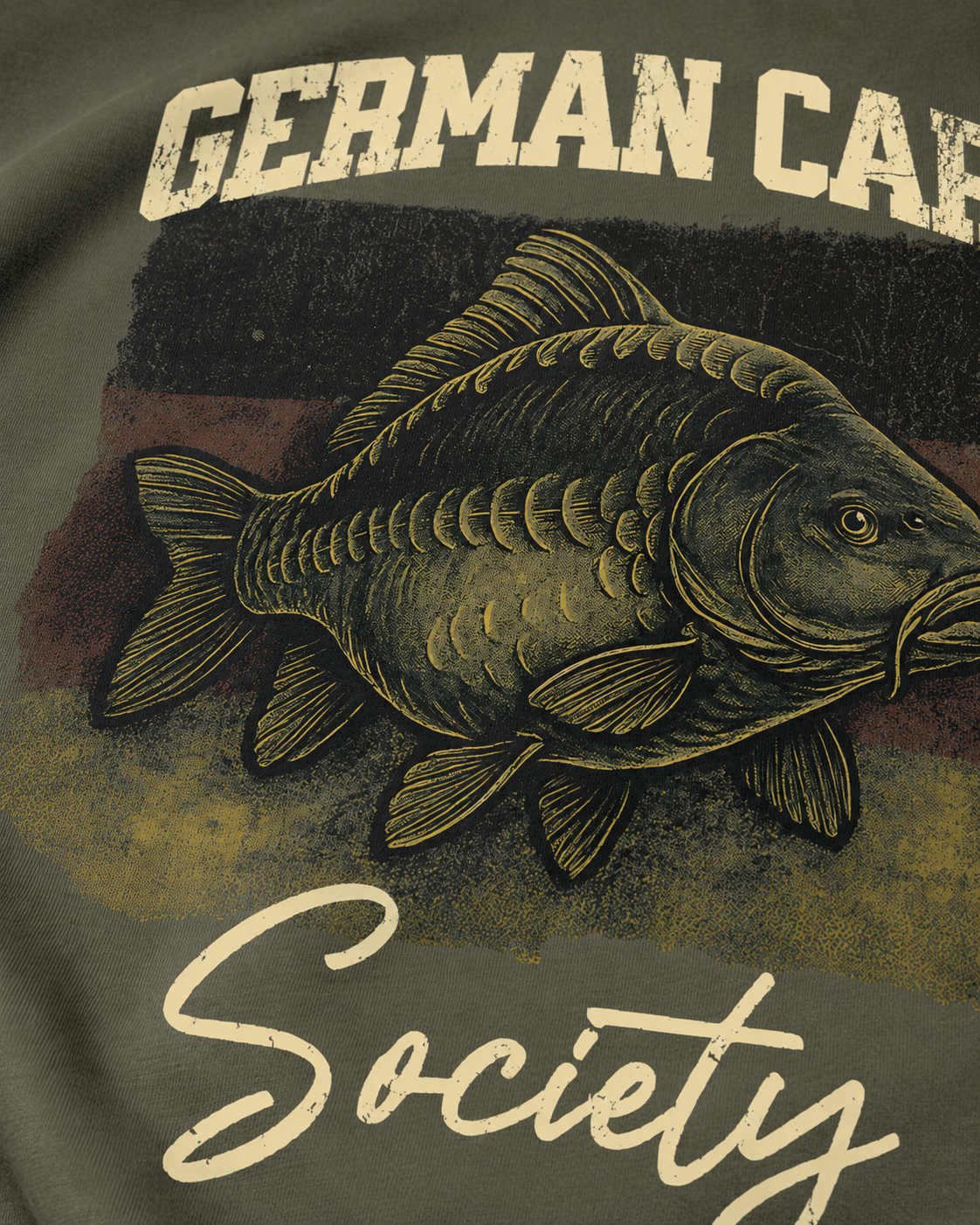 carpstylez GERMAN CARP Society Hoodie – Detail, Karpfen-Streetwear