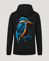 carpstylez Kingfisher Vibes Hoodie – Backprint, schwarzer Karpfen-Hoodie #farbe_black