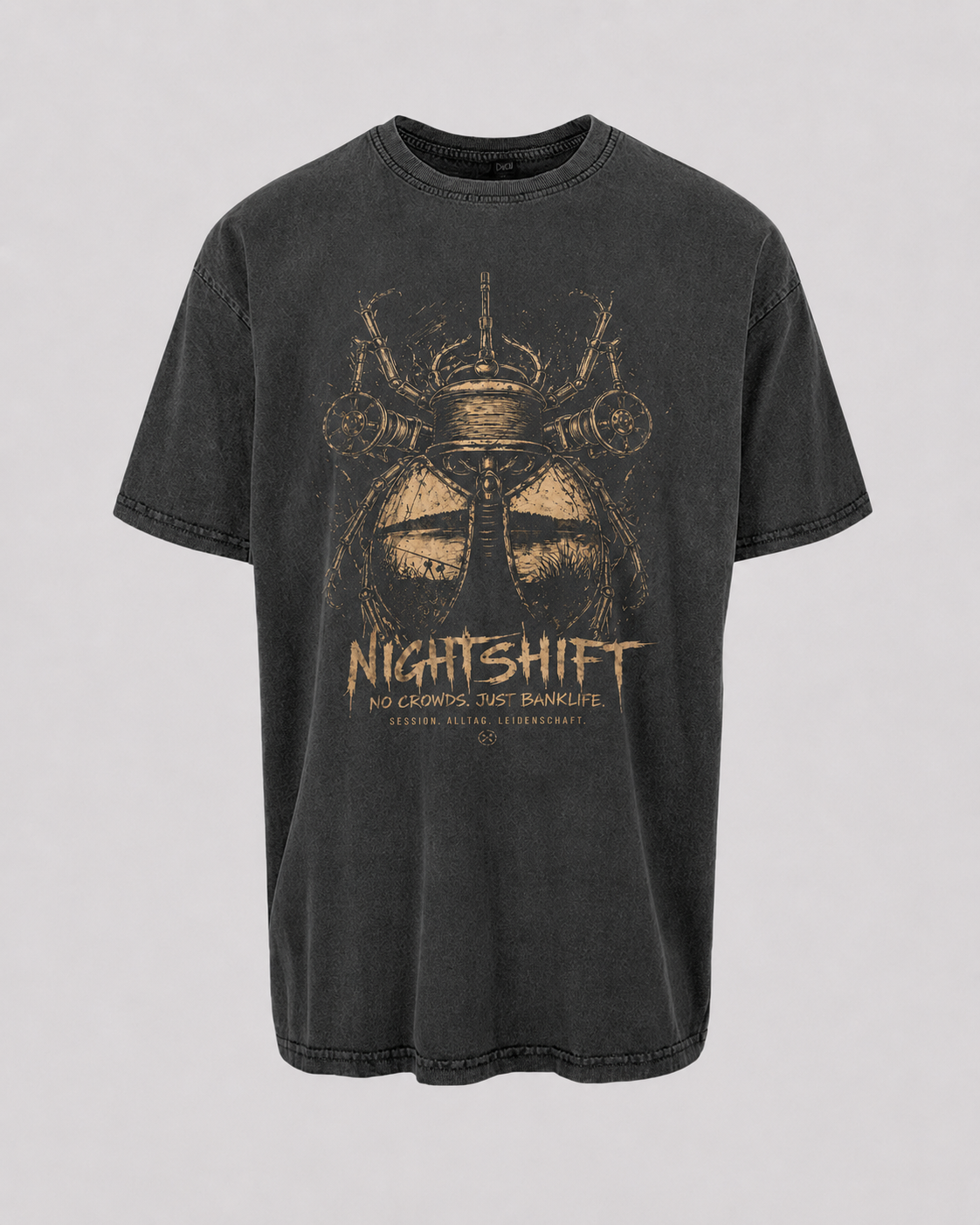 carpstylez Nightshift Acid Wash Oversize Shirt – Karpfen-Streetwear