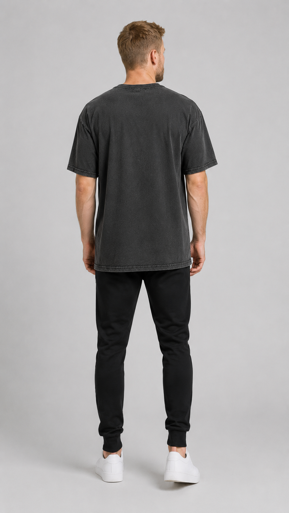 carpstylez NIGHTSHIFT Acid Wash Oversize Shirt – Studio Mock Fullbody, Karpfen-Streetwear