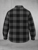 ESSENTIALS Karo Steppoverhemd NS523 – 05-ghost-back #farbe_iron grey / black