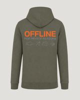 carpstylez Offline Hoodie – Backprint, khakifarbener Karpfen-Hoodie #farbe_organic khaki