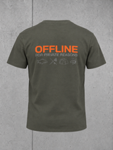carpstylez OFFLINE Shirt – Ghost Rückenansicht #farbe_organic khaki