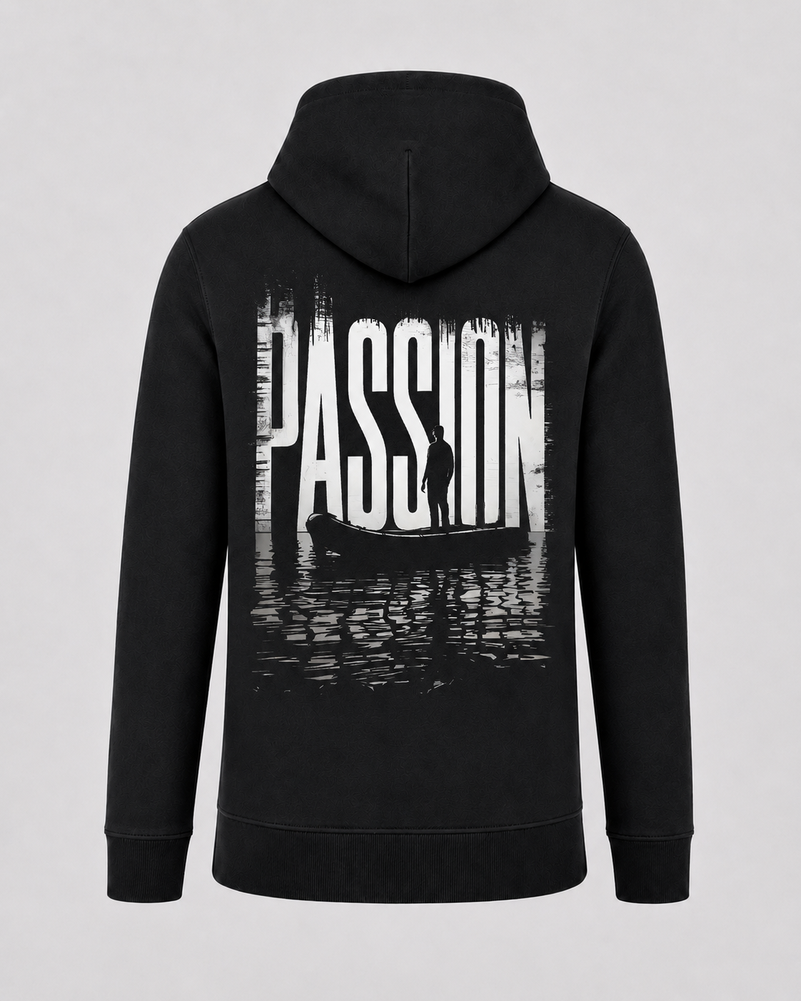 carpstylez Passion Hoodie – Backprint, schwarzer Karpfen-Hoodie