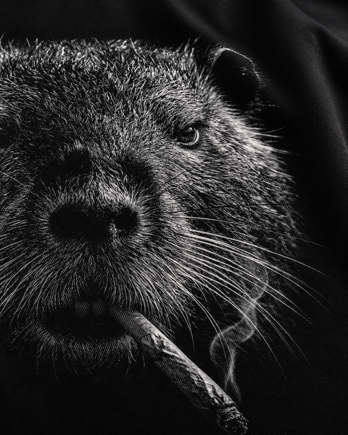 carpstylez SILT & SMOKE NUTRIA Hoodie – Detail, Karpfen-Streetwear