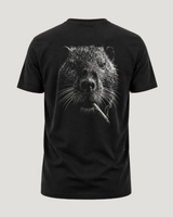carpstylez Silt & Smoke Nutria Shirt – Backprint, schwarzes Karpfen-Streetwear Shirt #farbe_schwarz