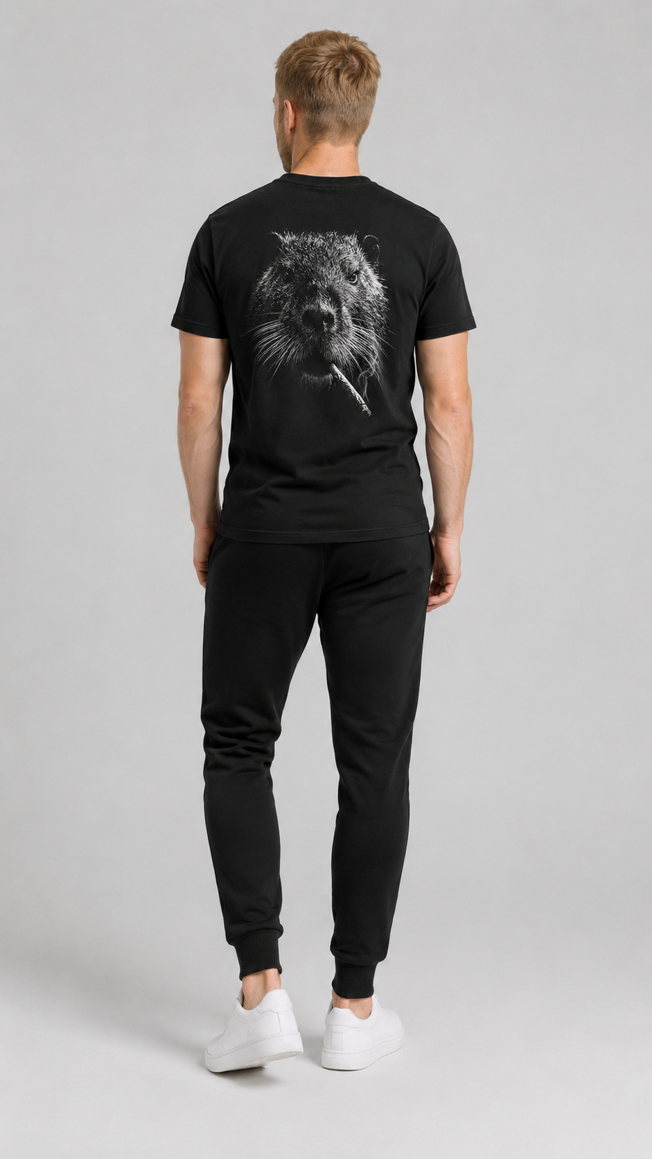 carpstylez SILT & SMOKE NUTRIA Shirt – Studio Mock Fullbody, Karpfen-Streetwear