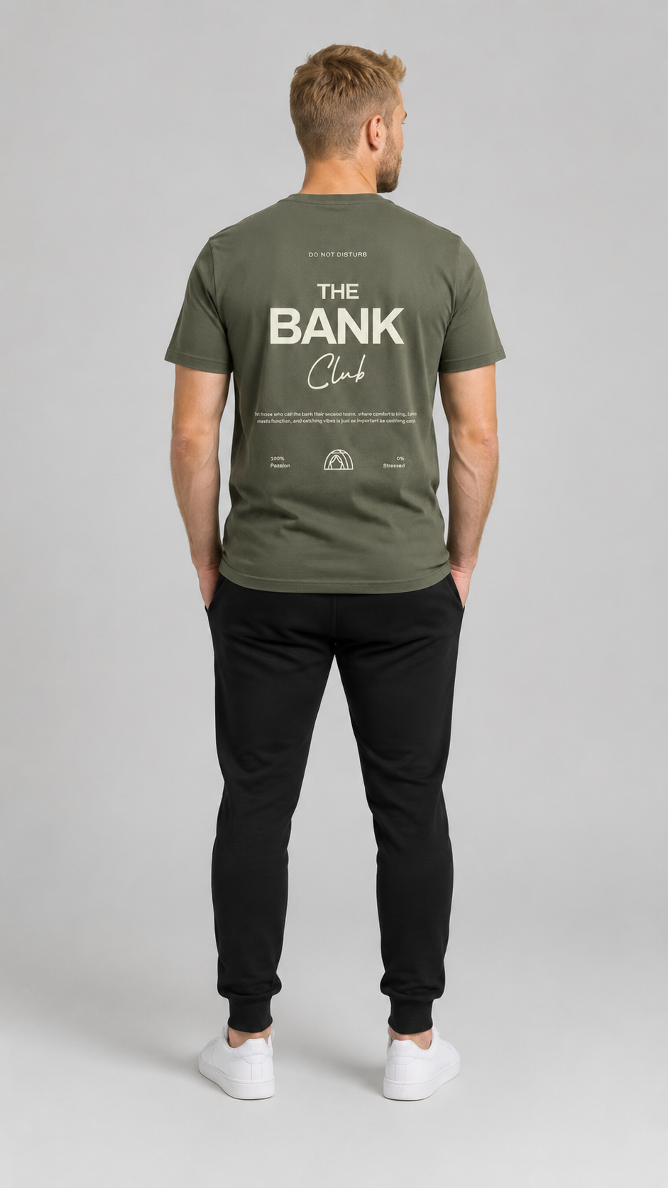 carpstylez THE BANK Club Shirt – Studio Mock Fullbody, Karpfen-Streetwear