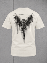 carpstylez THE OWL Shirt Ivory – Rückseite, Karpfen-Streetwear _var_ivory #farbe_ivory