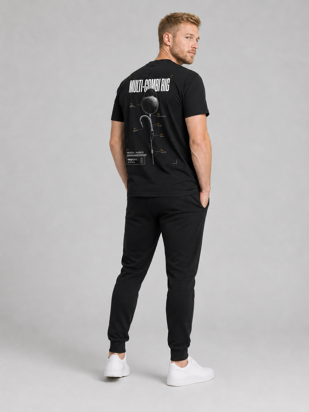 carpstylez THE RIGS Multi-Combi Rig Shirt Black – Trageansicht 4, Karpfen-Streetwear _var_black