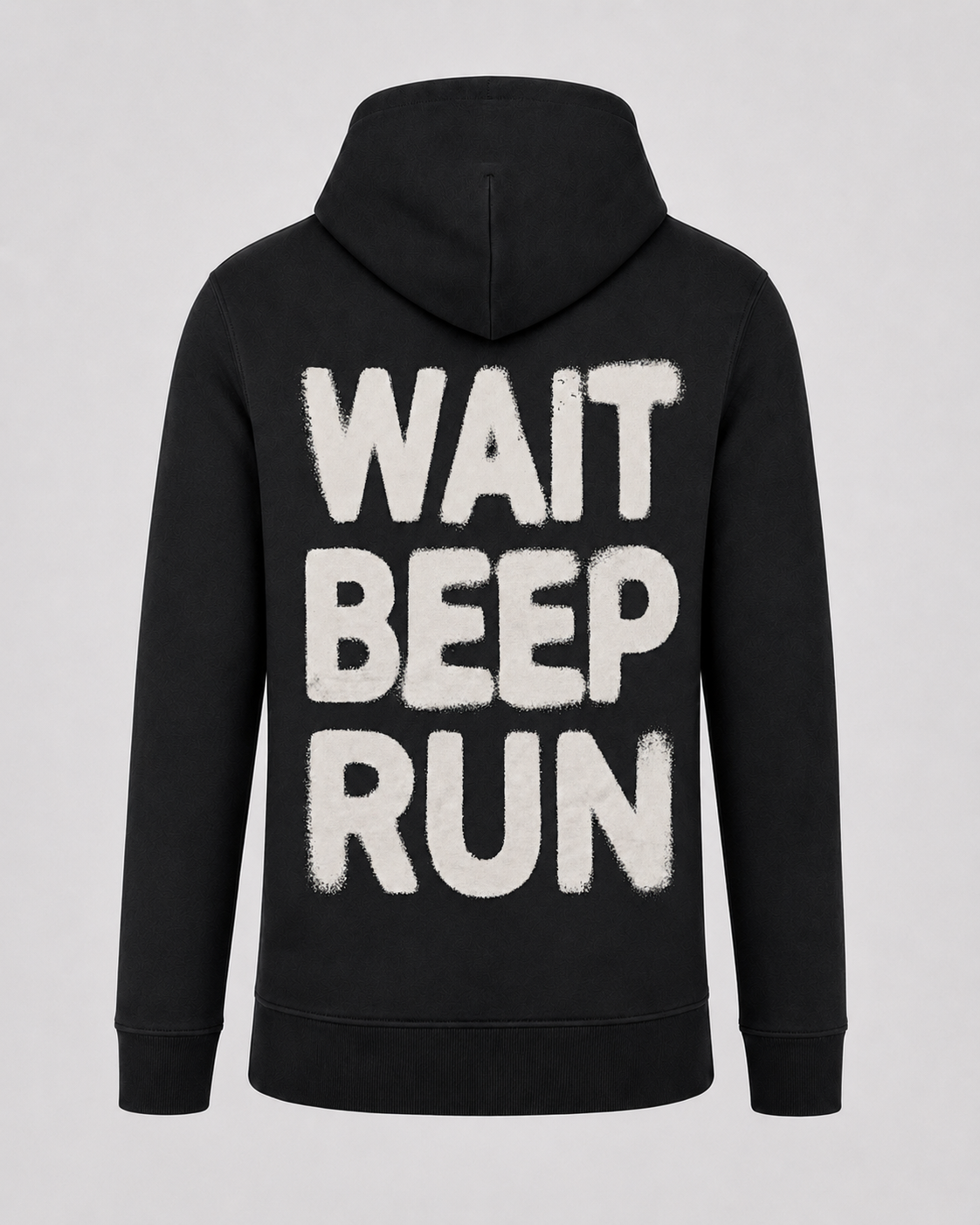 carpstylez Wait Beep Run Hoodie – Backprint, schwarzer Karpfen-Hoodie