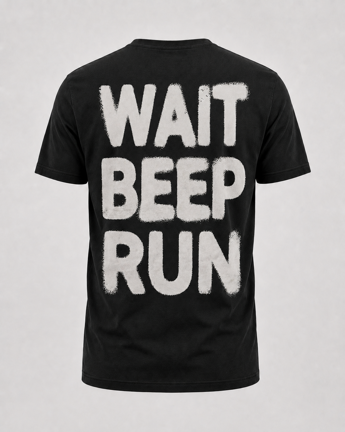 carpstylez Wait Beep Run Shirt – Backprint, schwarzes Karpfen-Streetwear Shirt