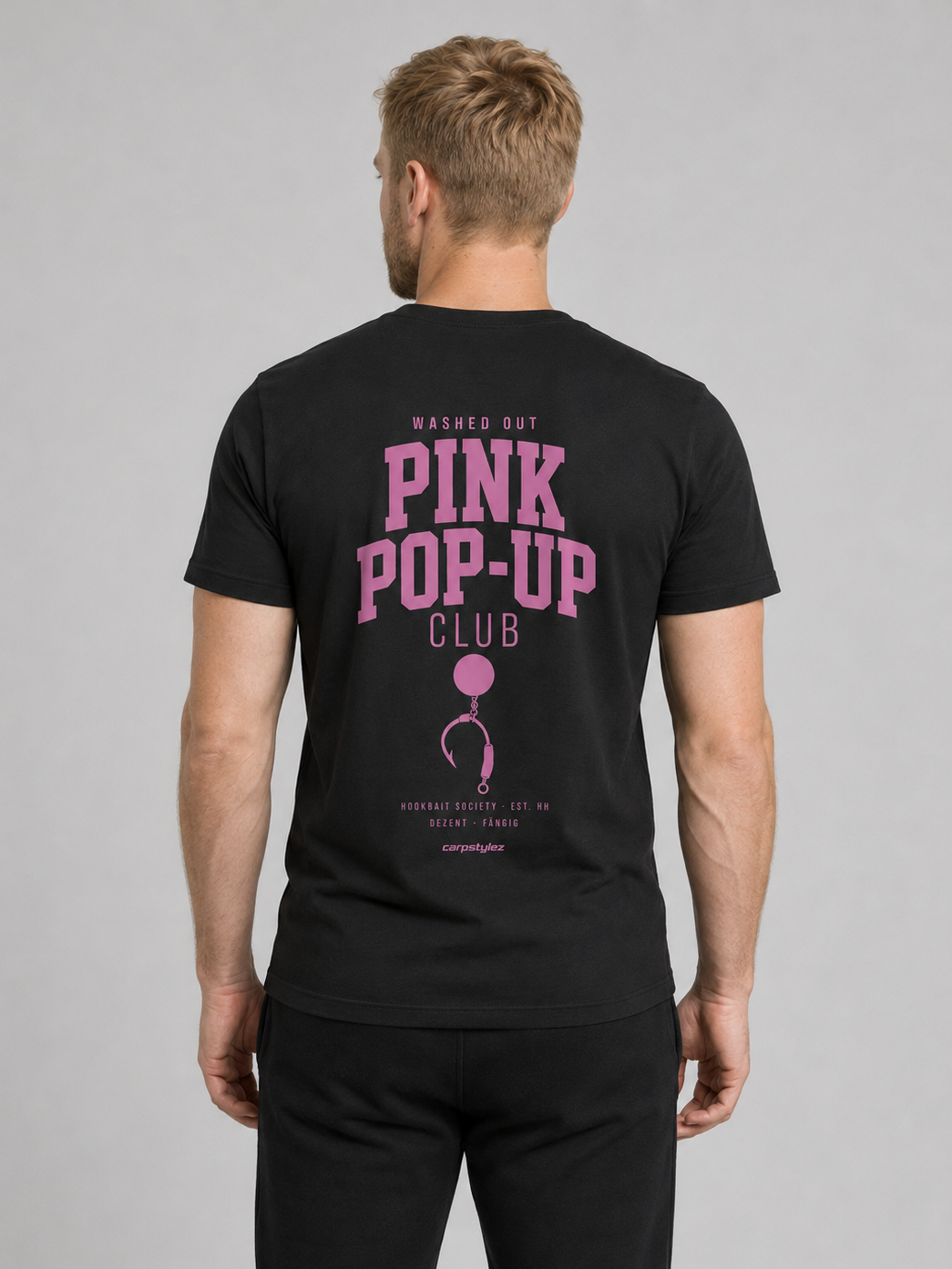 carpstylez WASHED OUT PINK POP-UP Club Shirt – Rückenprint getragen