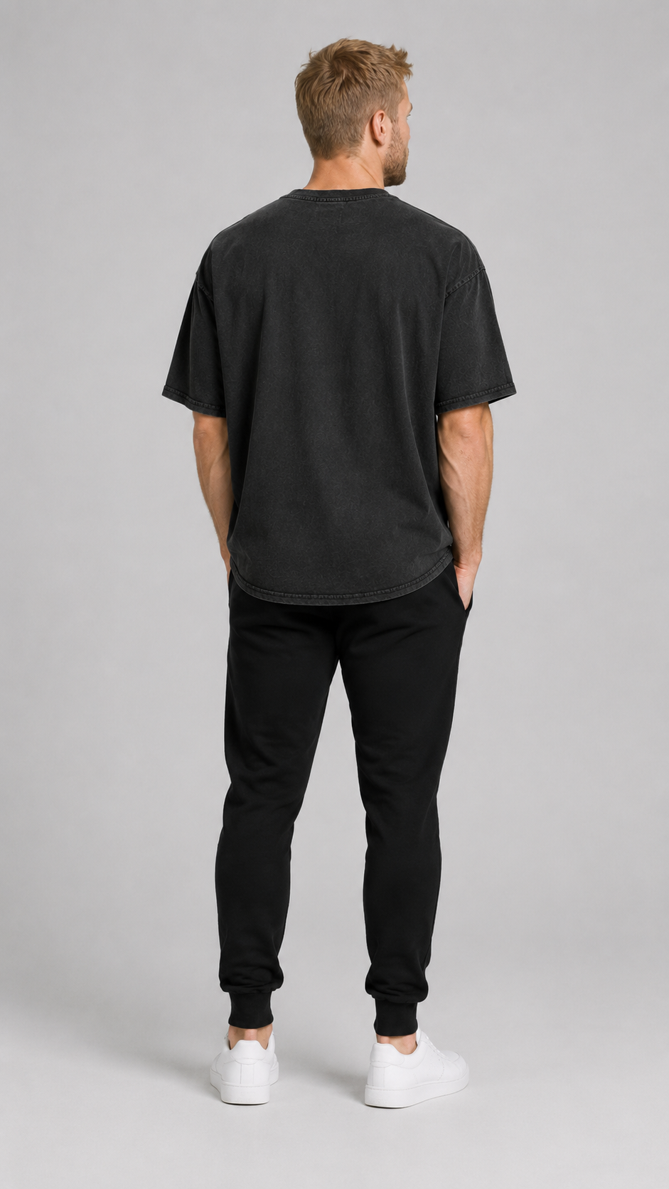carpstylez WATERLINE CULT Acid Wash Oversize Shirt – Studio Mock Fullbody, Karpfen-Streetwear