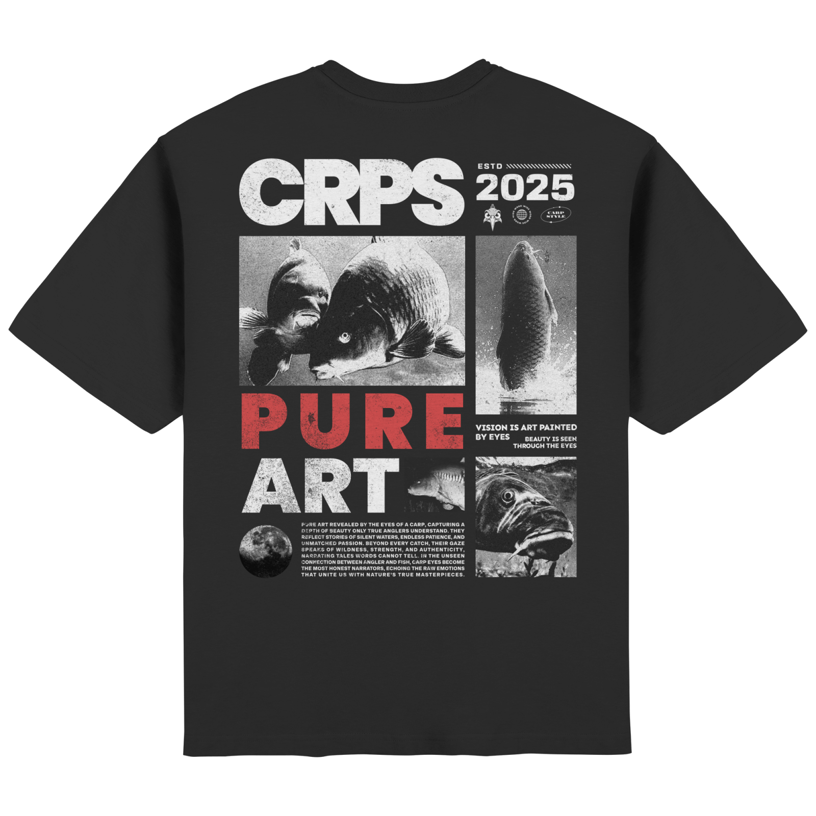 CRPS PURE ART Streetwear Oversized T-Shirt - carpstylez Karpfen Angeln