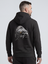 Schwarzer carpstylez Hoodie "Blackwater Carp" mit Karpfen-Rückenprint – Streetwear fürs Karpfenangeln