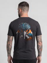 Schwarzes carpstylez Shirt „Blackwater Kingfisher“ mit Eisvogel-Rückenprint – Streetwear fürs Karpfenangeln