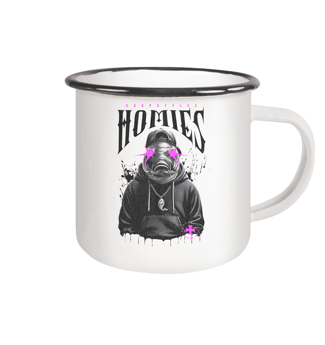 HOMIES Emaille Tasse (Black) - carpstylez Karpfen Angeln