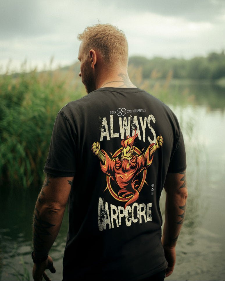 Karpfen Angeln mit ALWAYS CARPCORE Prime T-Shirt - CAST carpstylez