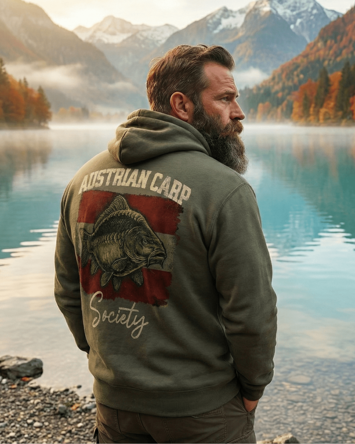 Karpfen Angeln mit AUSTRIAN CARP Society Prime Hoodie - CAST carpstylez