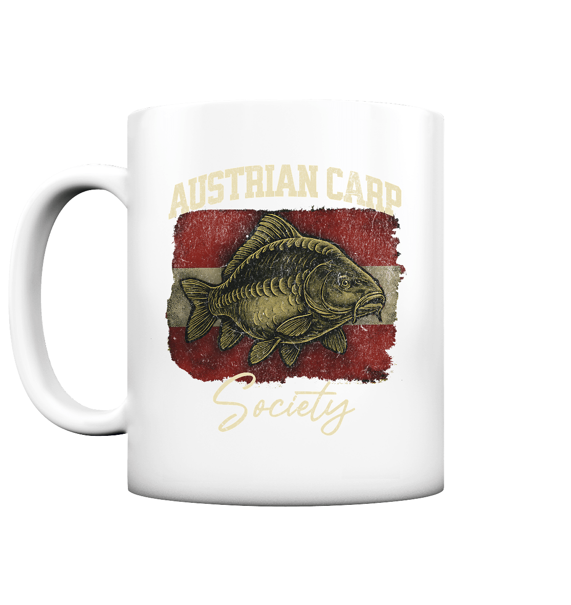 Karpfen Angeln mit AUSTRIAN CARP Society Tasse matt - CAST carpstylez
