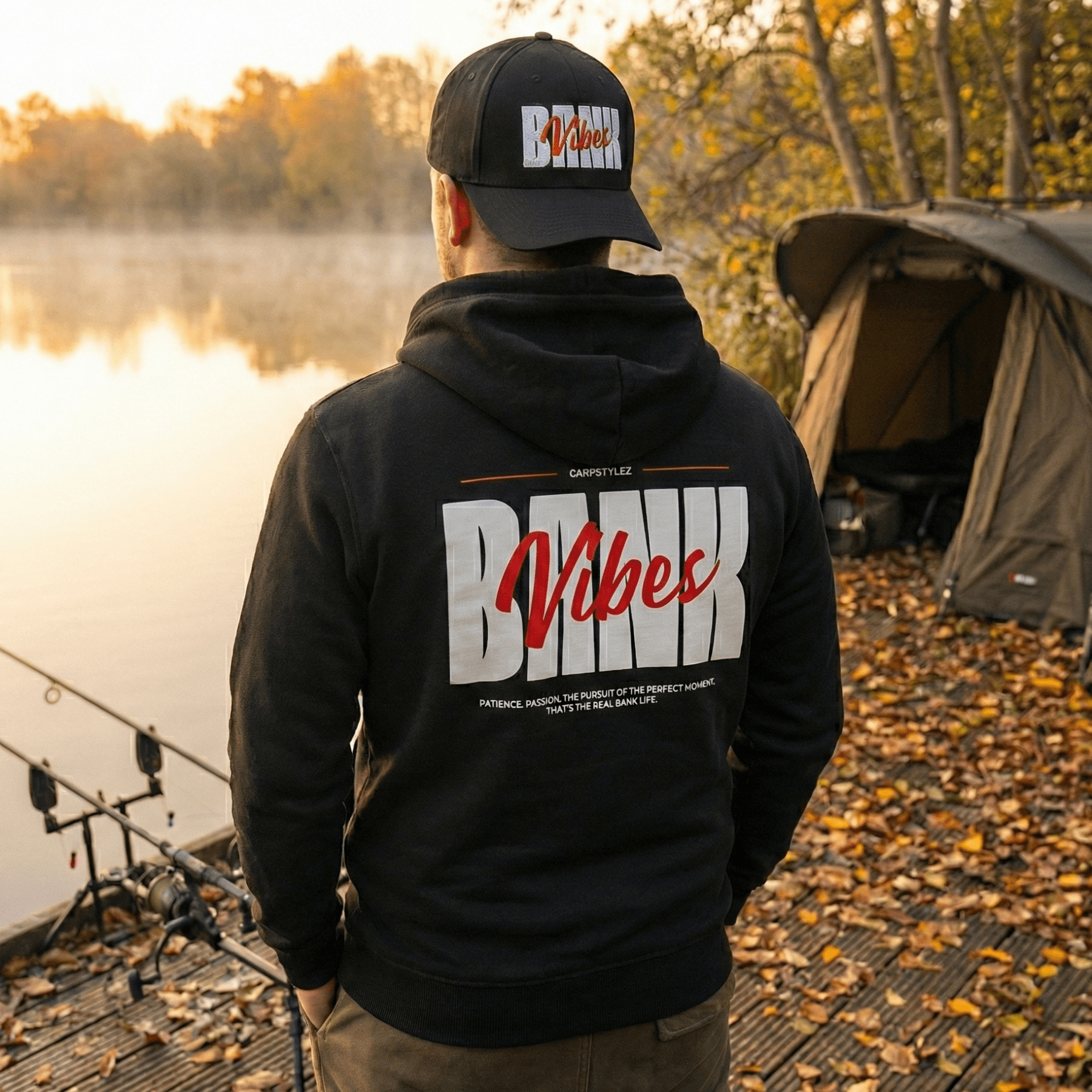 Karpfen Angeln mit BANK VIBES Prime Hoodie - CAST carpstylez