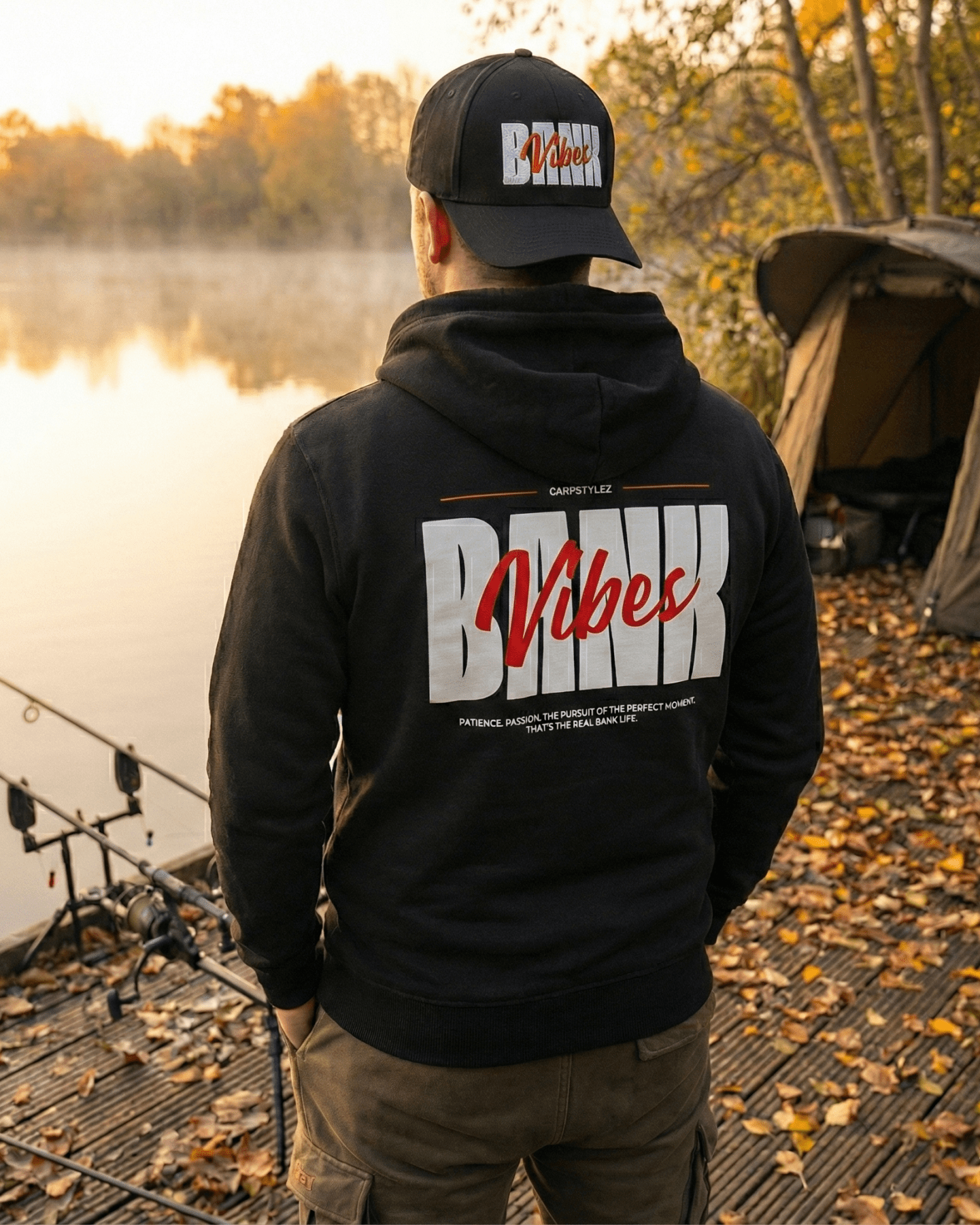 Karpfen Angeln mit BANK VIBES Prime Hoodie - CAST carpstylez