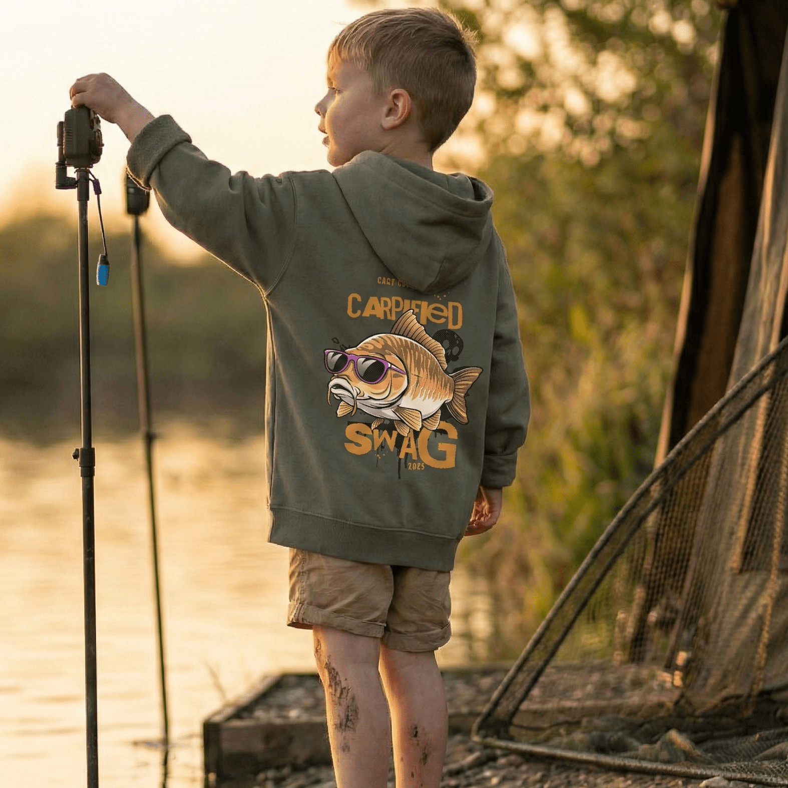 Karpfen Angeln mit CARPIFIED SWAG Kids Prime Hoodie - CAST carpstylez