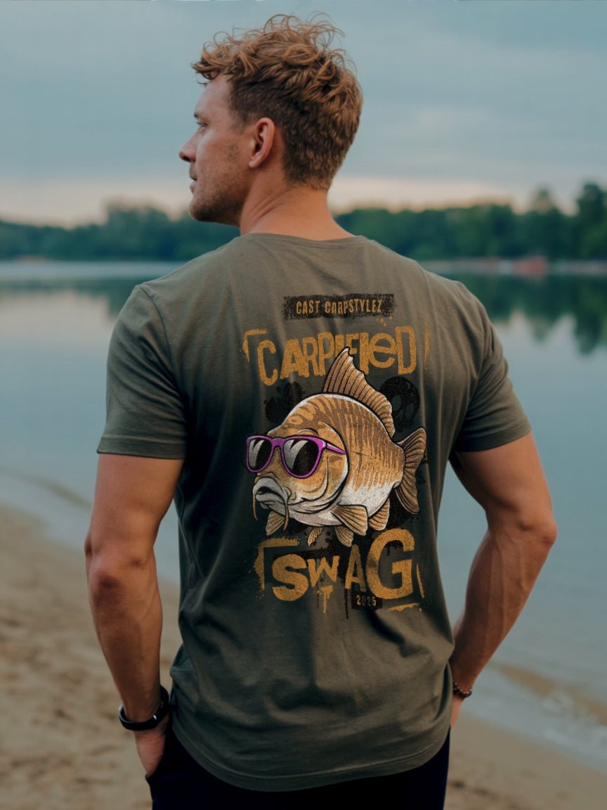 Karpfen Angeln mit CARPIFIED SWAG Prime T-Shirt - CAST carpstylez