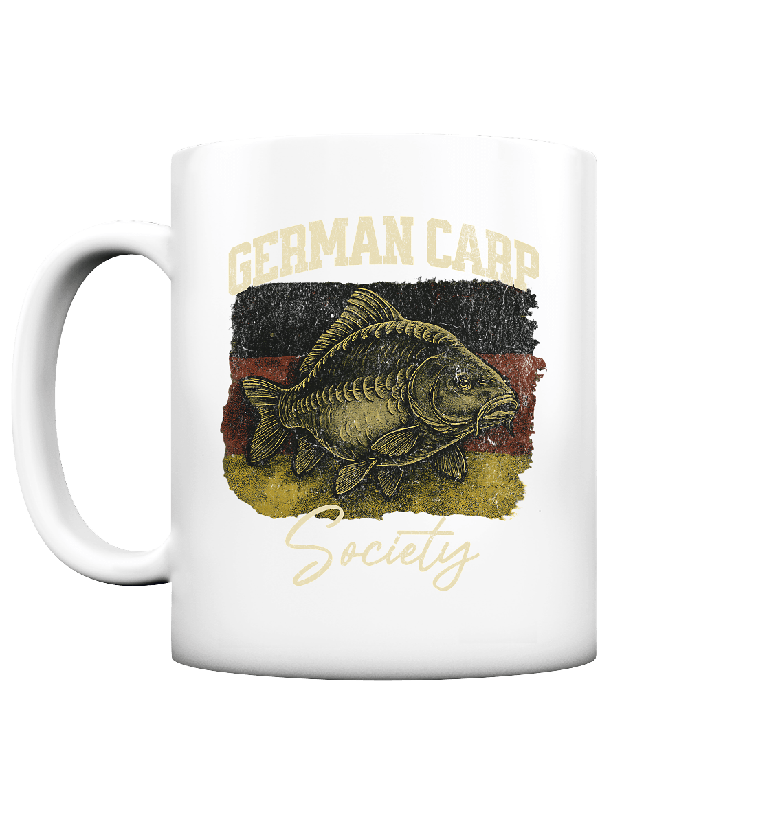 Karpfen Angeln mit GERMAN CARP Society Tasse matt - CAST carpstylez