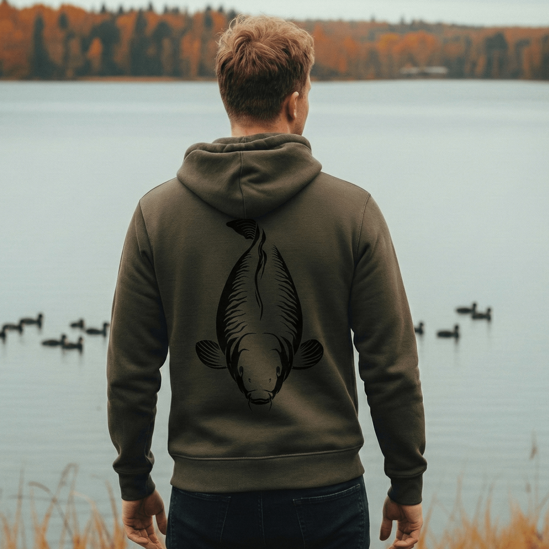Karpfen Angeln mit KING CARP Heavy Hoodie | 350g Bio - Baumwolle - CAST carpstylez