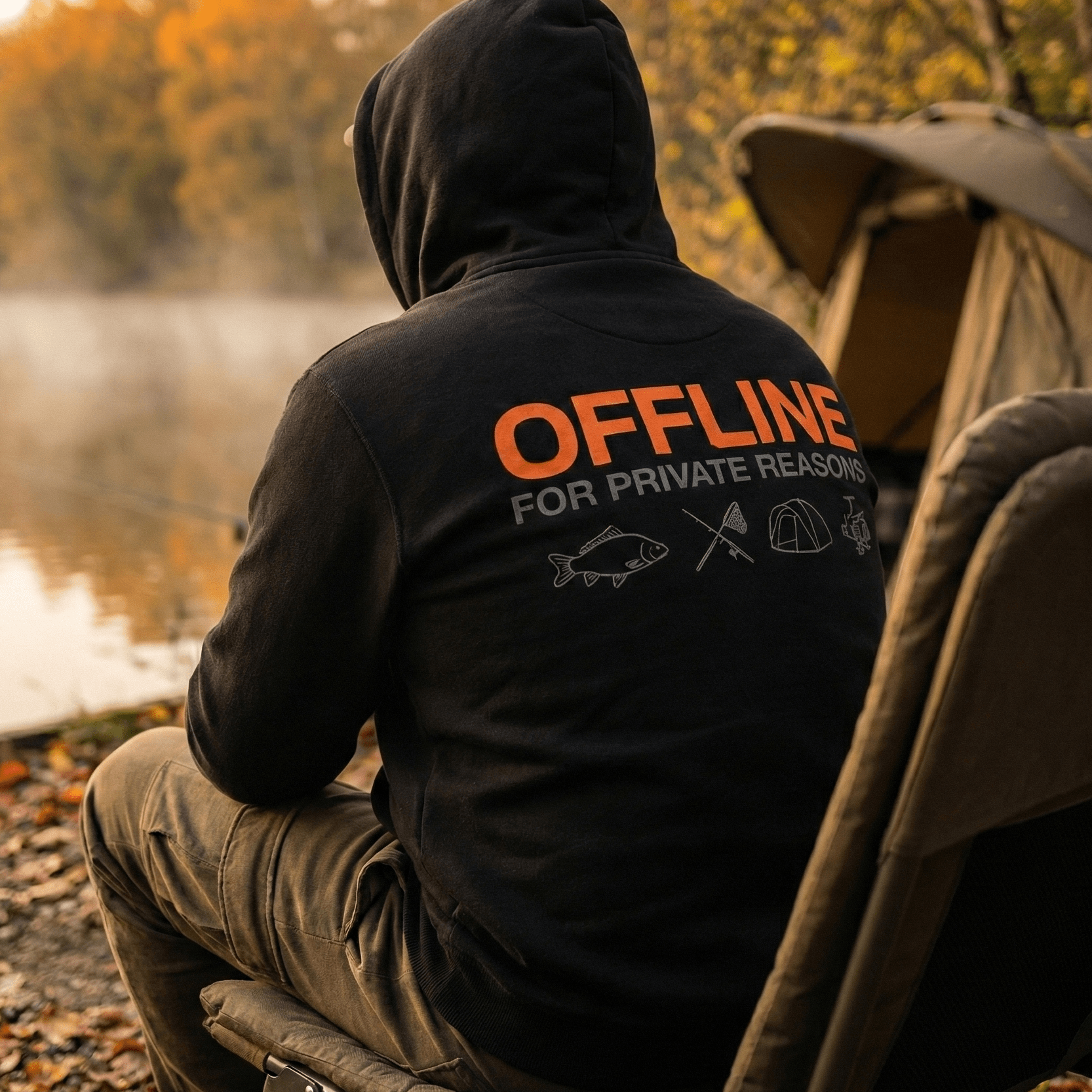 Karpfen Angeln mit OFFLINE Prime Hoodie - CAST carpstylez