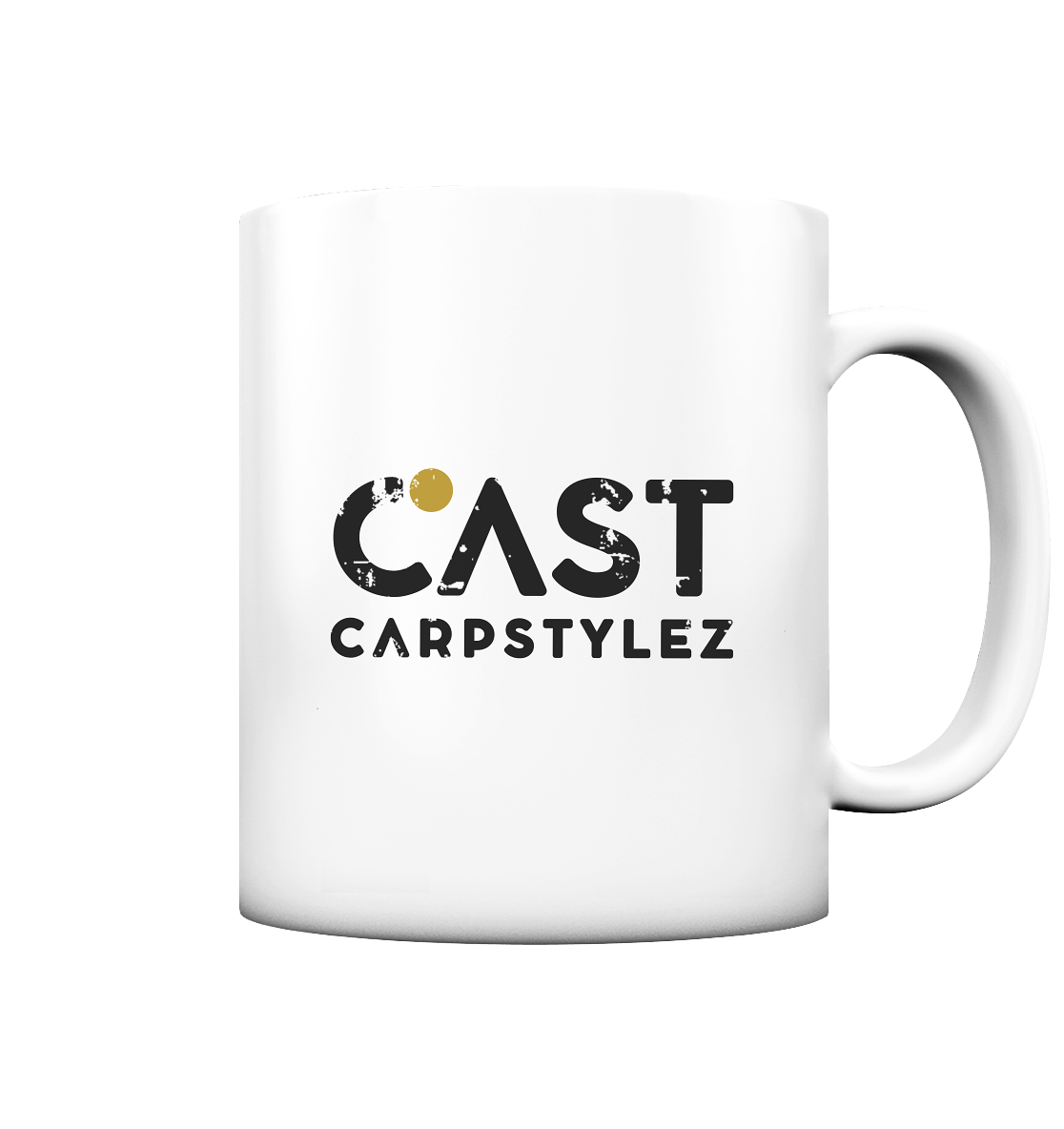 Karpfen Angeln mit PASSION Tasse matt - CAST carpstylez