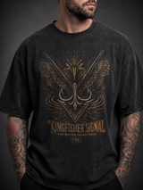 carpstylez „Kingfisher Signal“ Oversize-Shirt schwarz – Print-Detail