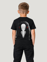 carpstylez Kids BLACKWATER COOT Shirt Black – Rückenansicht am Kind #farbe_black