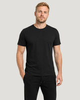 NO F*CKS Shirt Black – Vorderansicht am Model #farbe_black