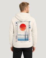 LAC DU DER NS401 Hoodie Ivory – getragen Rückseite #farbe_ivory