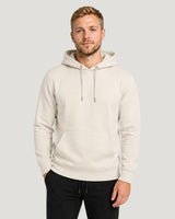 RAINBOW LAKE Hoodie Ivory – getragen Vorderseite #farbe_ivory